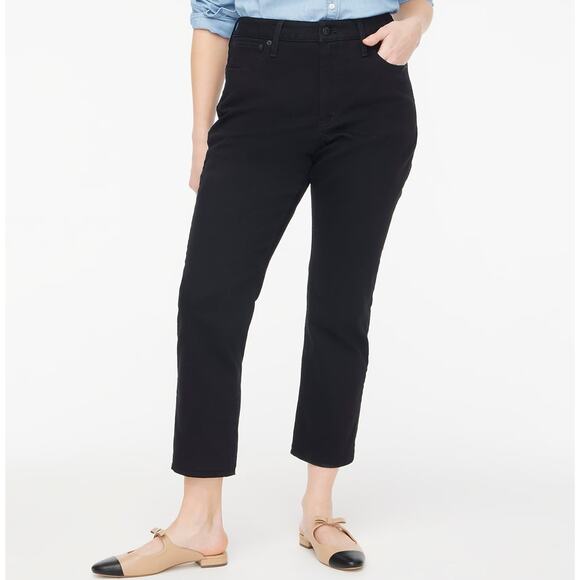 J.Crew Curvy Essential Jeans Womens 29 Black Straight All-day Stretch High Rise - Picture 2 of 7